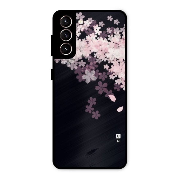 Cherry Flowers Pink Metal Back Case for Galaxy S21 5G