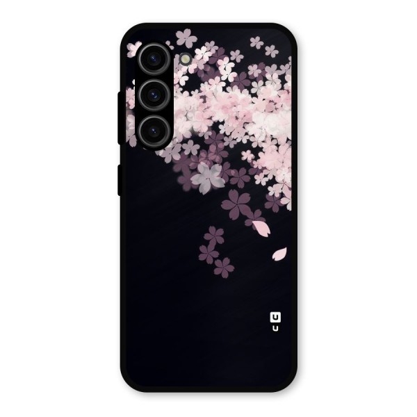 Cherry Flowers Pink Metal Back Case for Galaxy S23