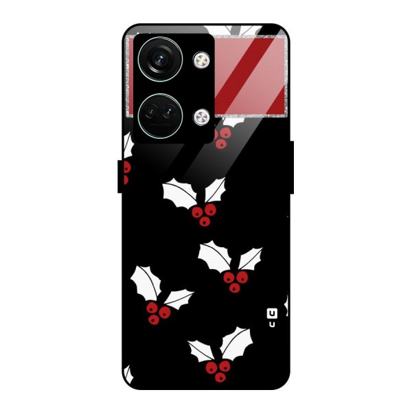 Cherry Leaf Design Glass Back Case for Oneplus Nord 3