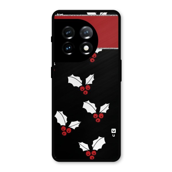 Cherry Leaf Design Metal Back Case for OnePlus 11
