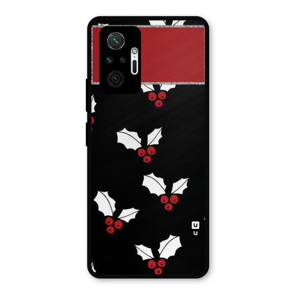Cherry Leaf Design Metal Back Case for Redmi Note 10 Pro