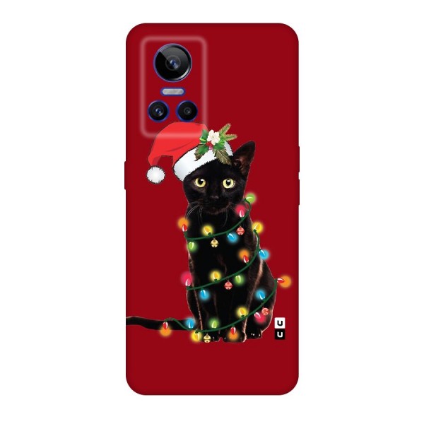 Christmas Cap Cat Original Polycarbonate Back Case for Realme GT Neo 3