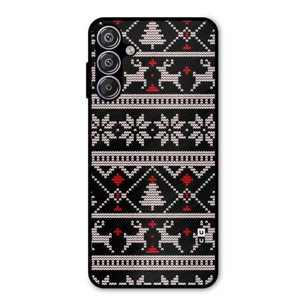 Christmas Seamless Aztec Metal Back Case for Galaxy F15