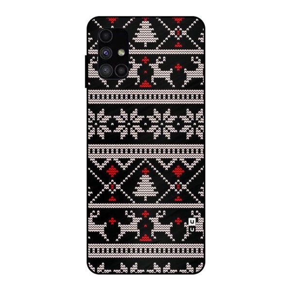 Christmas Seamless Aztec Metal Back Case for Galaxy M51