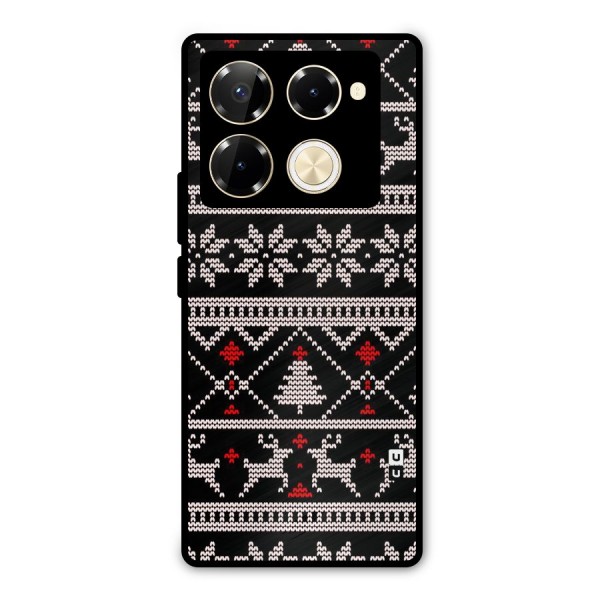 Christmas Seamless Aztec Metal Back Case for Infinix Note 40 Pro