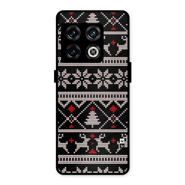 Christmas Seamless Aztec Metal Back Case for OnePlus 10 Pro 5G
