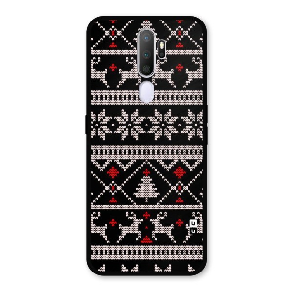 Christmas Seamless Aztec Metal Back Case for Oppo A9 (2020)