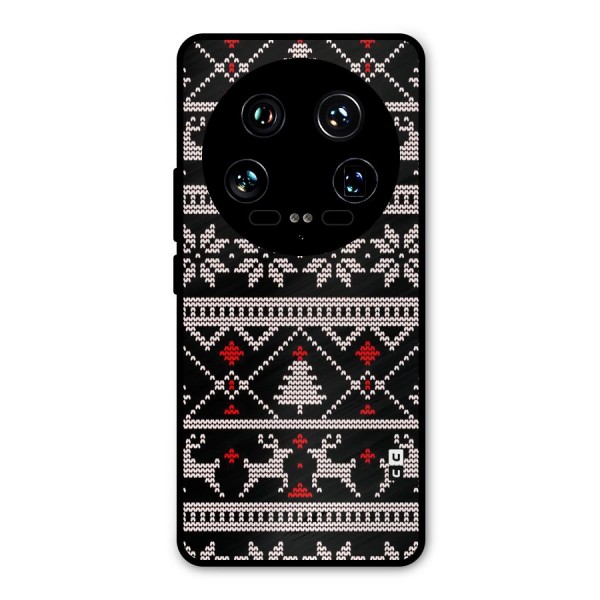 Christmas Seamless Aztec Metal Back Case for Xiaomi 14 Ultra