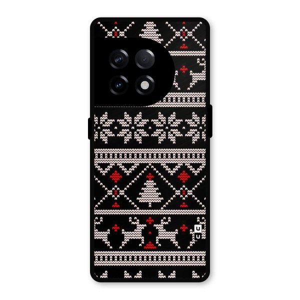 Christmas Seamless Aztec Pattern Metal Back Case for OnePlus 11R