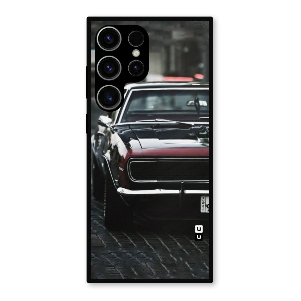 Class Vintage Car Metal Back Case for Galaxy S23 Ultra