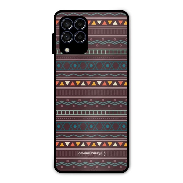 Classic Aztec Pattern Metal Back Case for Galaxy M53 5G