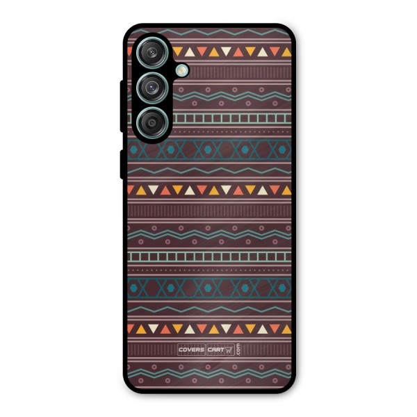Classic Aztec Pattern Metal Back Case for Galaxy M55 5G