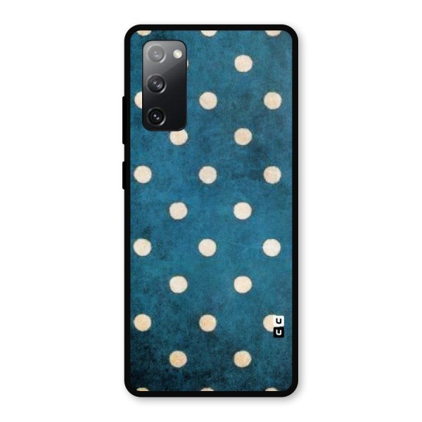 Classic Blue Polka Metal Back Case for Galaxy S20 FE
