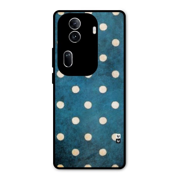 Classic Blue Polka Metal Back Case for Oppo Reno11 Pro 5G