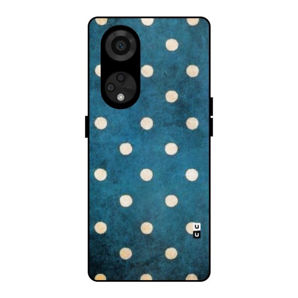 Classic Blue Polka Metal Back Case for Reno8 T 5G
