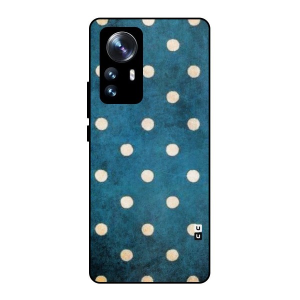 Classic Blue Polka Metal Back Case for Xiaomi 12 Pro