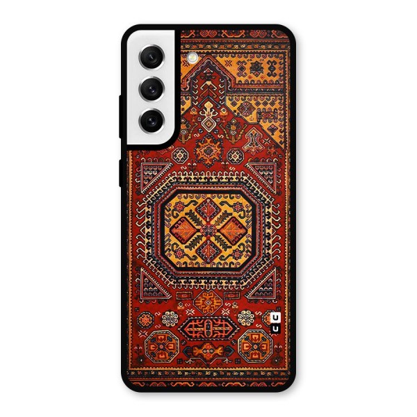 Classic Luxury Carpet Pattern Metal Back Case for Galaxy S21 FE 5G