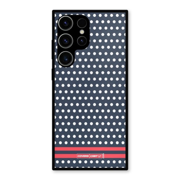 Classic Polka Dots Metal Back Case for Galaxy S23 Ultra