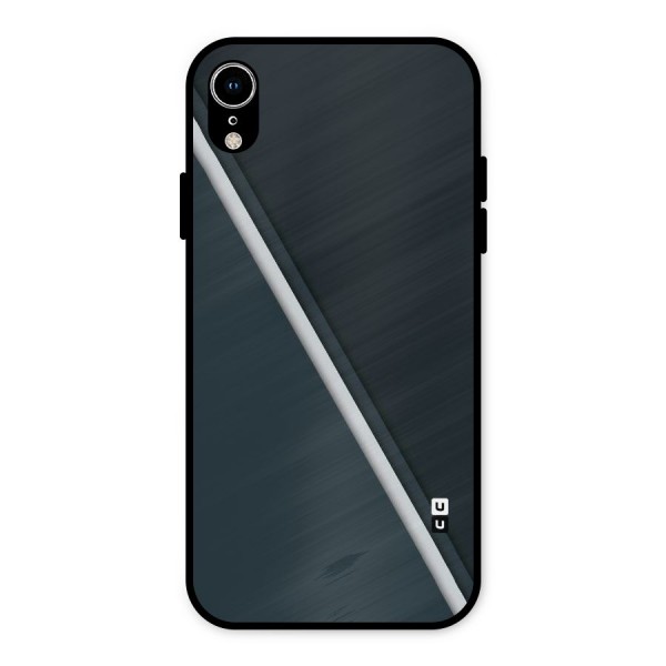 Classic Single Stripe Metal Back Case for iPhone XR