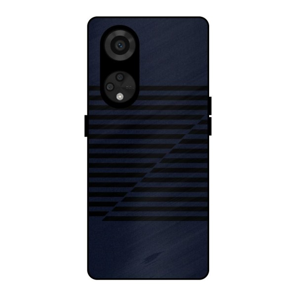 Classic Stripes Cut Metal Back Case for Reno8 T 5G