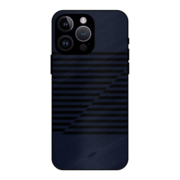 Classic Stripes Cut Metal Back Case for iPhone 14 Pro Max