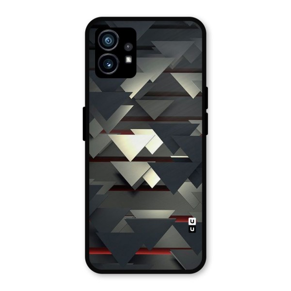 Classic Triangles Design Metal Back Case for Nothing Phone 1