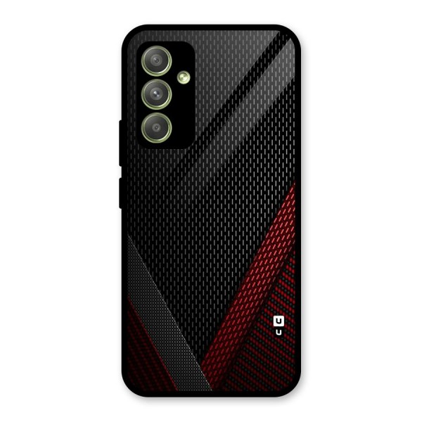 Classy Black Red Design Glass Back Case for Galaxy A54