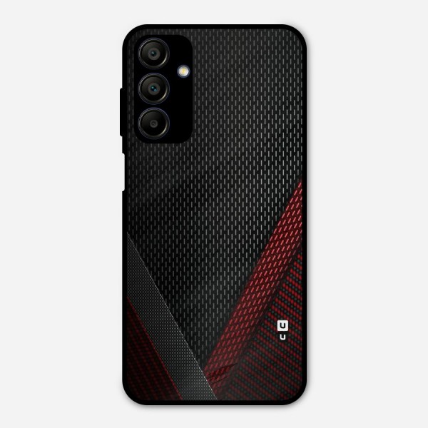 Classy Black Red Design Metal Back Case for Galaxy A15 5G
