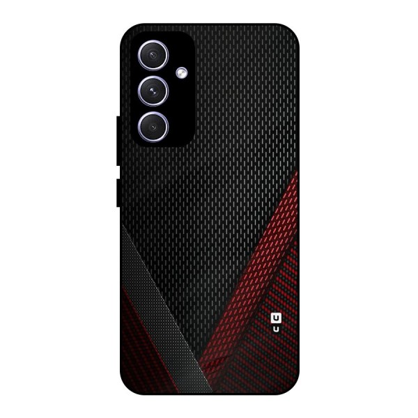 Classy Black Red Design Metal Back Case for Galaxy A54