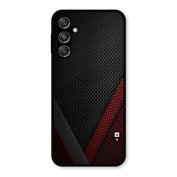 Classy Black Red Design Metal Back Case for Galaxy M34 5G