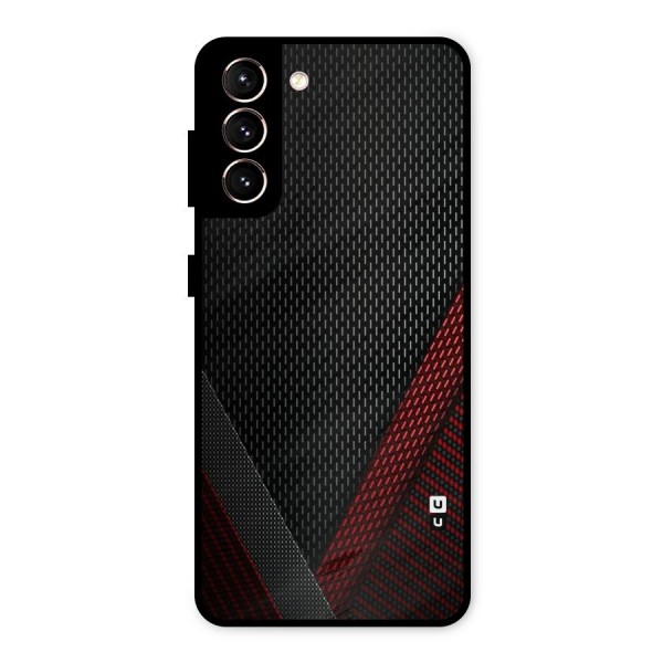 Classy Black Red Design Metal Back Case for Galaxy S21 5G