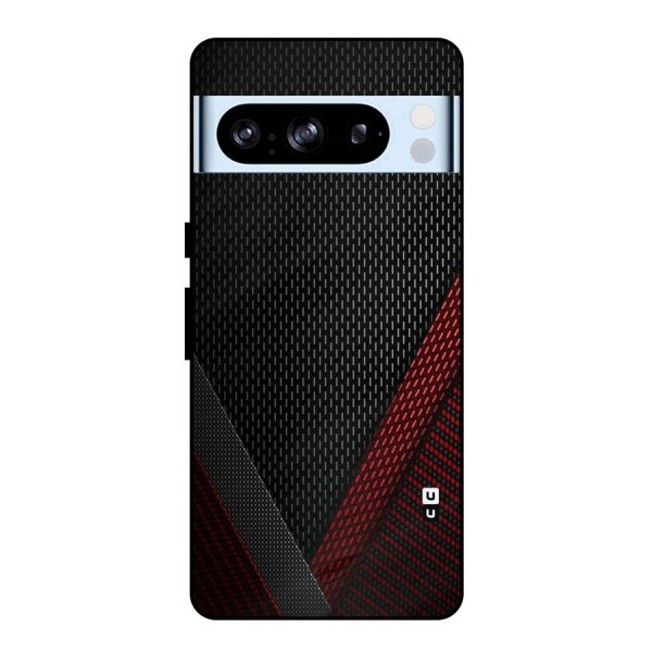 Classy Black Red Design Metal Back Case for Google Pixel 8 Pro