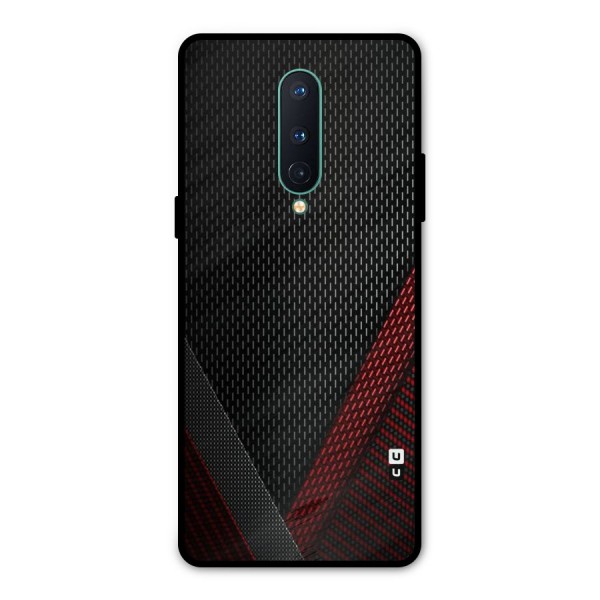 Classy Black Red Design Metal Back Case for OnePlus 8