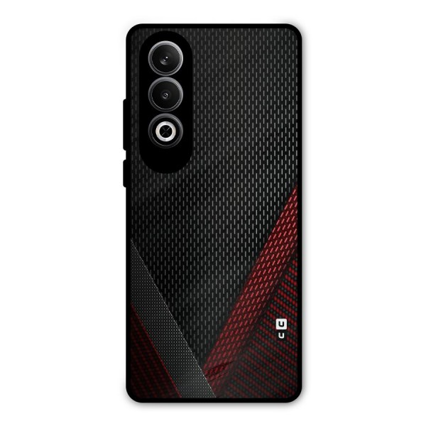 Classy Black Red Design Metal Back Case for OnePlus Nord CE4