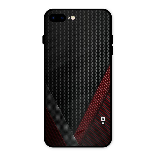 Classy Black Red Design Metal Back Case for iPhone 7 Plus