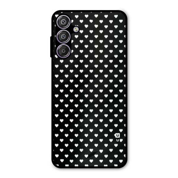 Classy Hearty Polka Metal Back Case for Galaxy M15