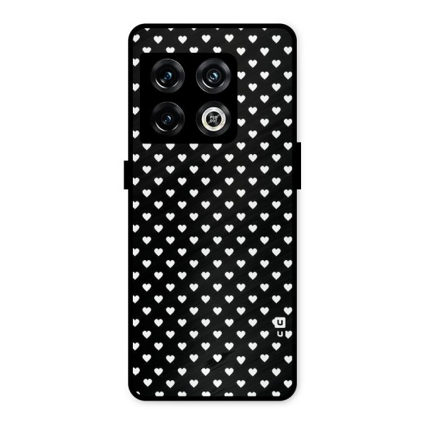 Classy Hearty Polka Metal Back Case for OnePlus 10 Pro 5G