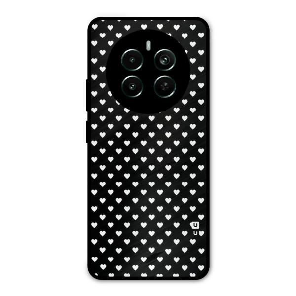 Classy Hearty Polka Metal Back Case for Realme 12 Plus