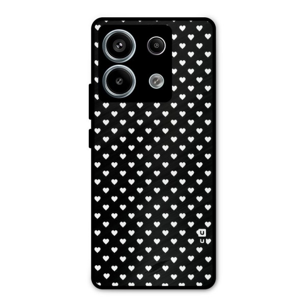 Classy Hearty Polka Metal Back Case for Redmi Note 13 Pro 5G