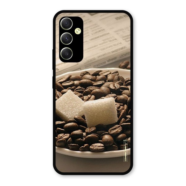 Coffee And Sugar Cubes Metal Back Case for Galaxy A34