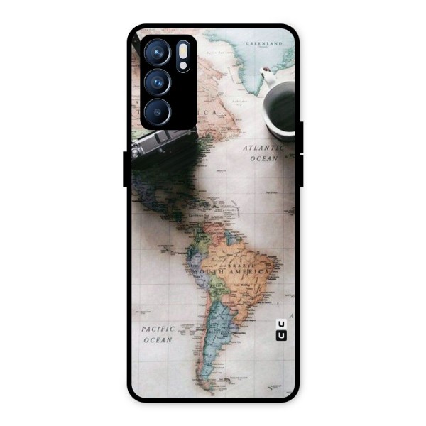 Coffee And Travel Metal Back Case for Oppo Reno6 5G