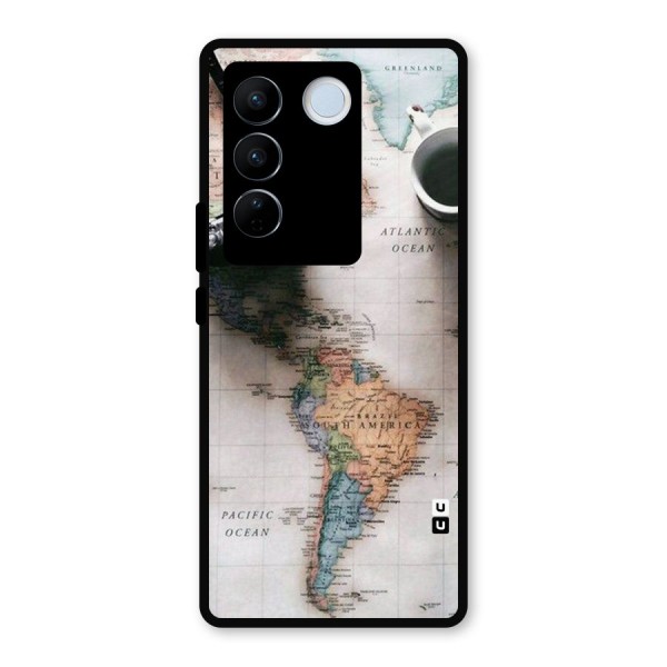 Coffee And Travel Metal Back Case for Vivo V27 Pro