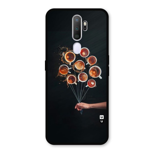 Coffee Balloon Metal Back Case for Oppo A9 (2020)