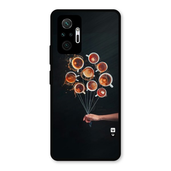 Coffee Balloon Metal Back Case for Redmi Note 10 Pro