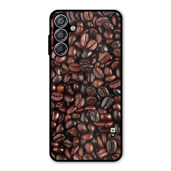 Coffee Beans Texture Metal Back Case for Galaxy F15