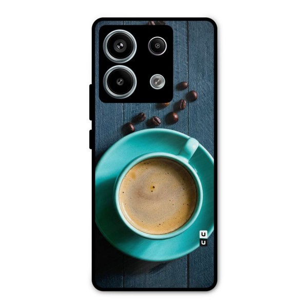 Coffee Beans and Cup Metal Back Case for Redmi Note 13 Pro 5G