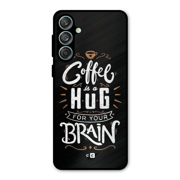 Coffee Brain Metal Back Case for Galaxy M55 5G
