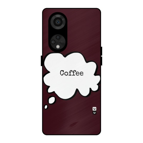 Coffee Bubble Metal Back Case for Reno8 T 5G