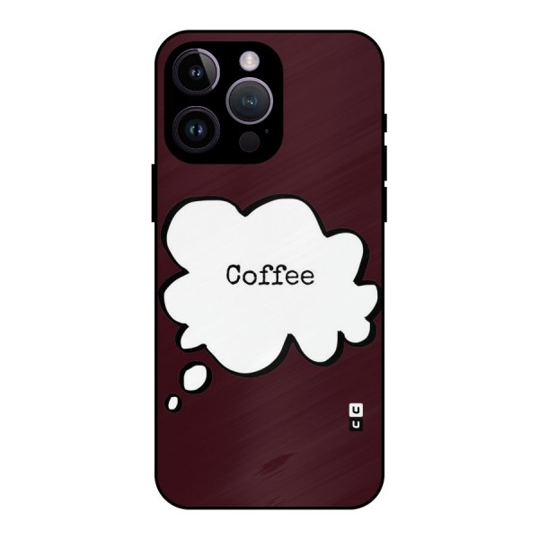 Coffee Bubble Metal Back Case for iPhone 14 Pro Max