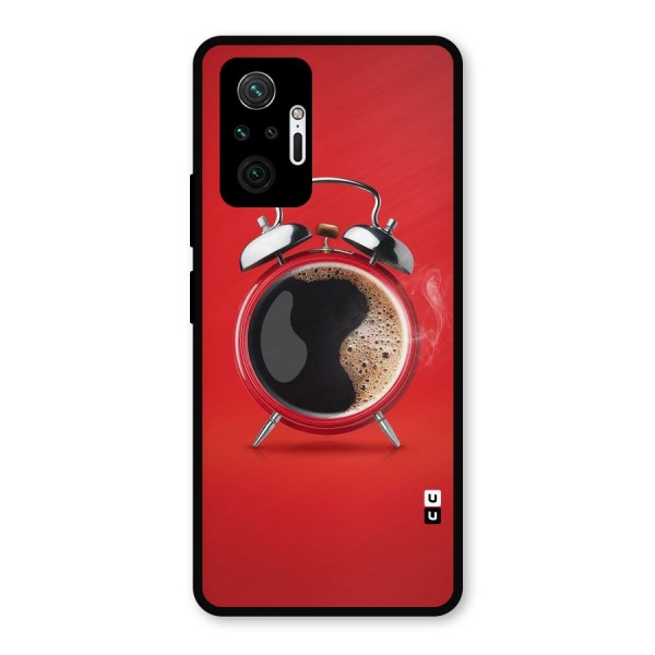 Coffee Clock Metal Back Case for Redmi Note 10 Pro